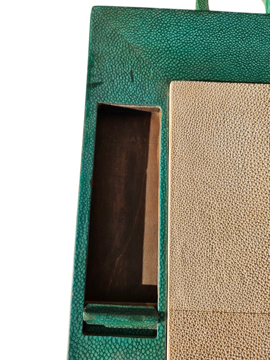 Art Deco Games Table In Shagreen -photo-6