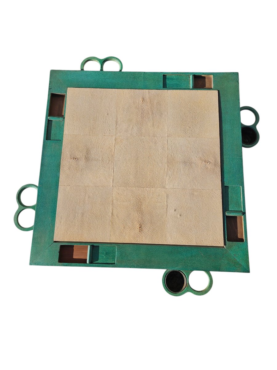 Art Deco Games Table In Shagreen -photo-7