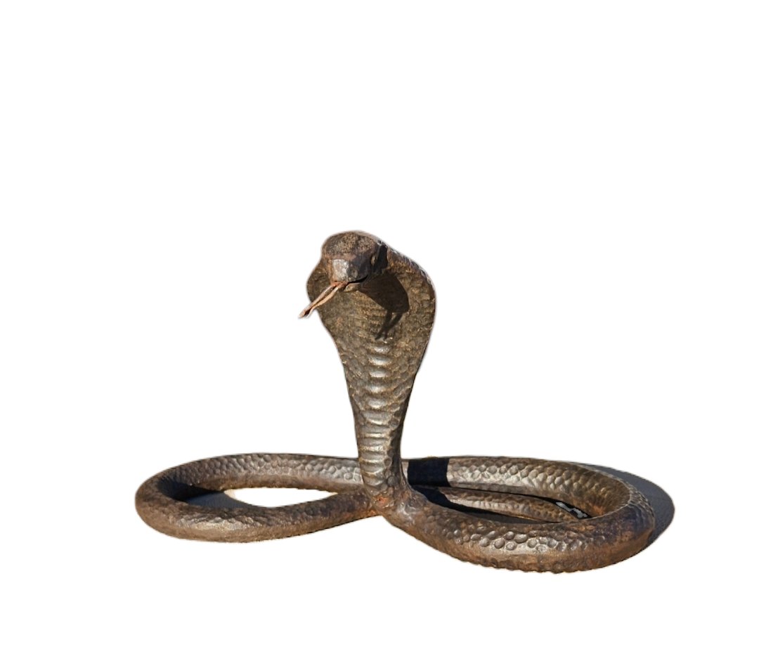 Sculpture Serpent fer forgé Art Déco-photo-2