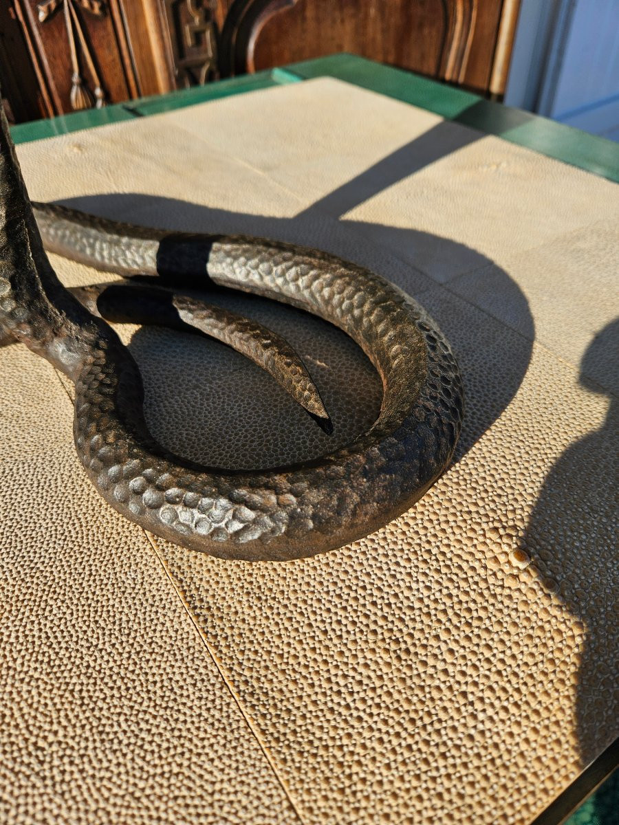 Sculpture Serpent fer forgé Art Déco-photo-8
