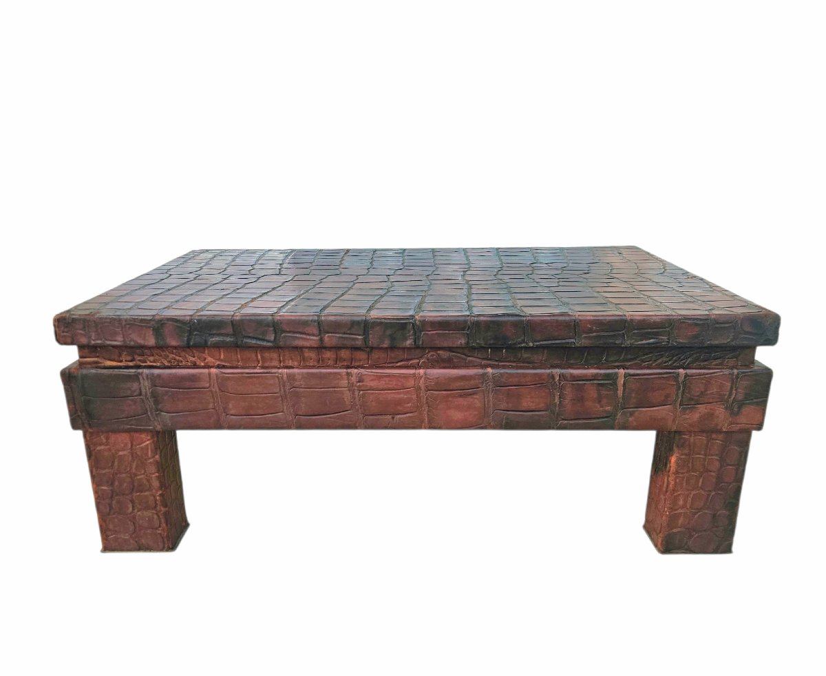 Table basse Art Déco en crocodile-photo-4