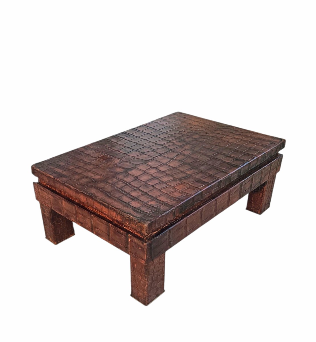 Table basse Art Déco en crocodile