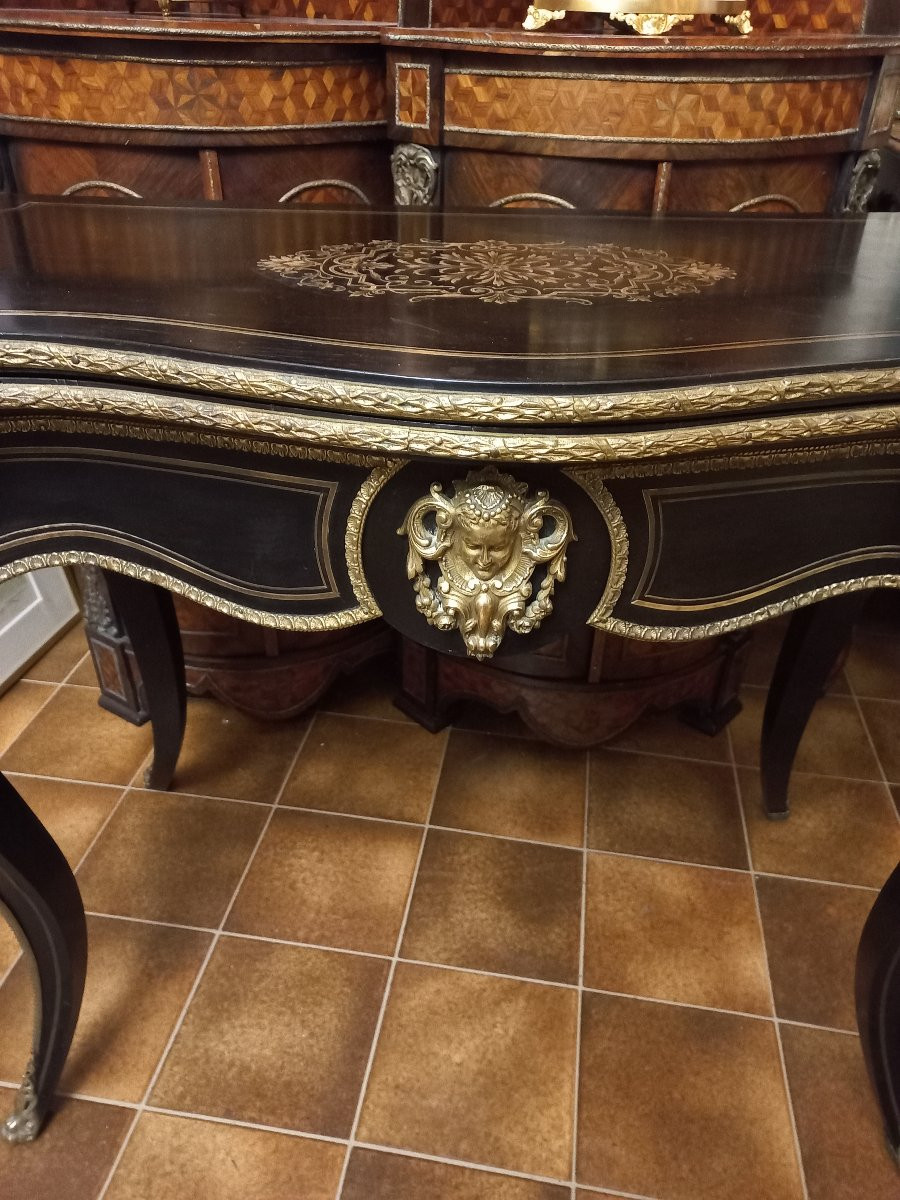 Table à Jeux à Espagnolettes Napoléon III-photo-3