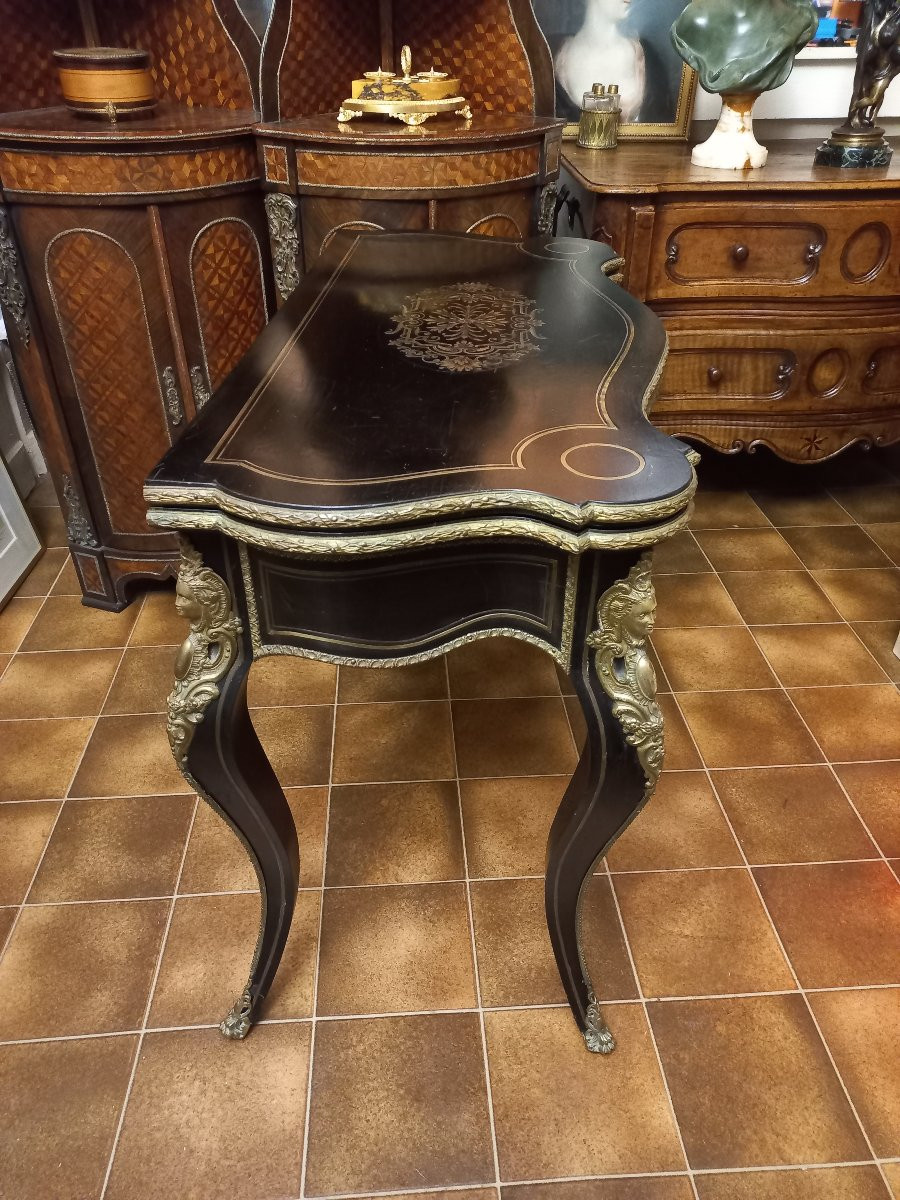 Table à Jeux à Espagnolettes Napoléon III-photo-2