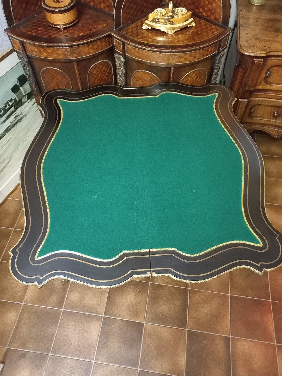 Table à Jeux à Espagnolettes Napoléon III-photo-6