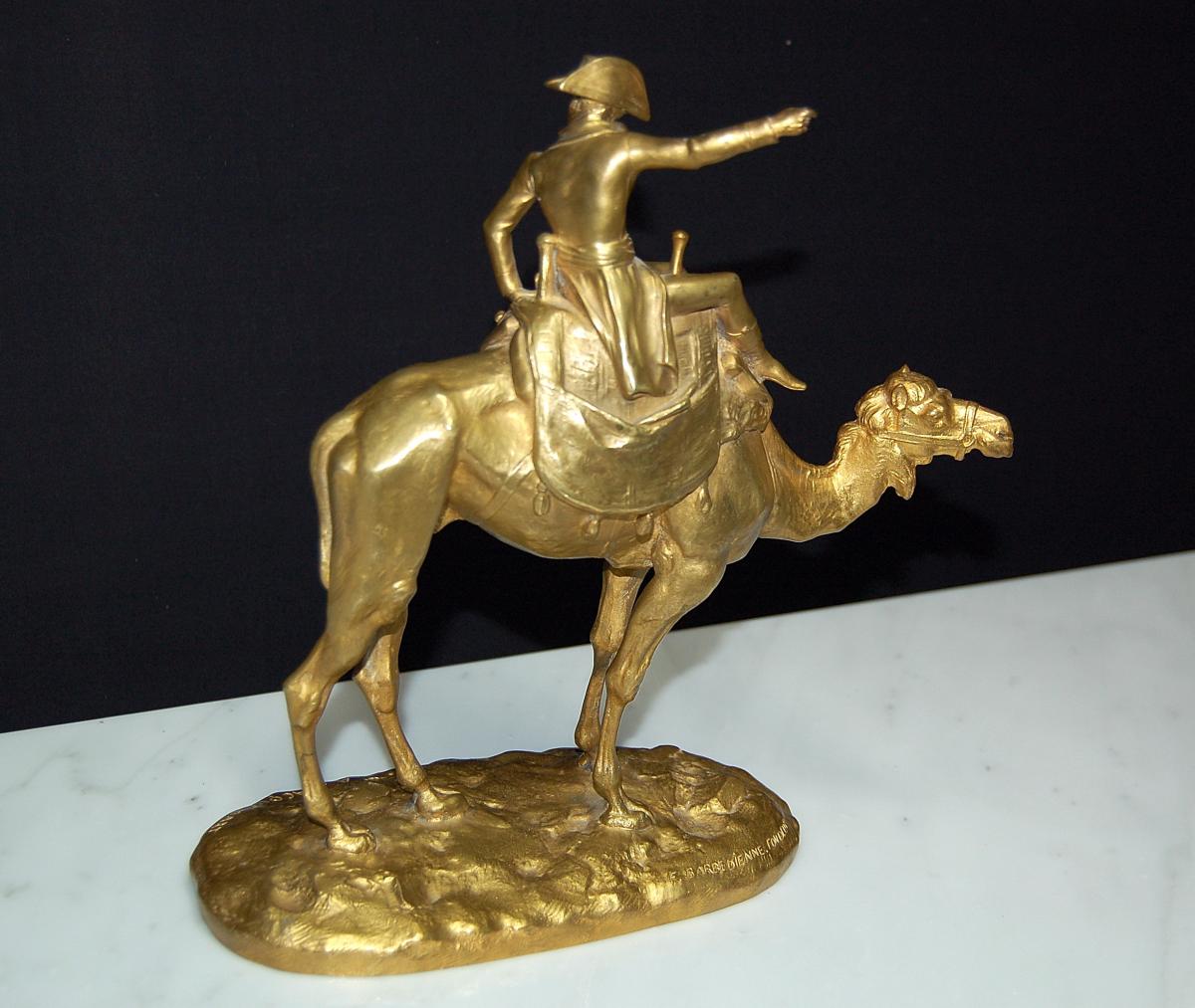 A Jacquemart (napoleon) In Egypt Gilt Bronze Barbedienne-photo-4