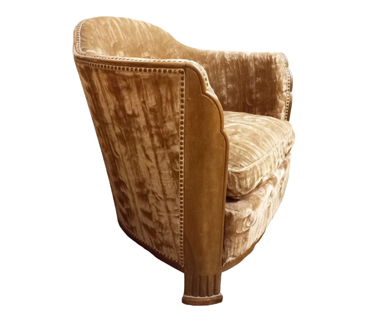 Fauteuils et Chauffeuses Art Déco 1930 En Acajou-photo-1