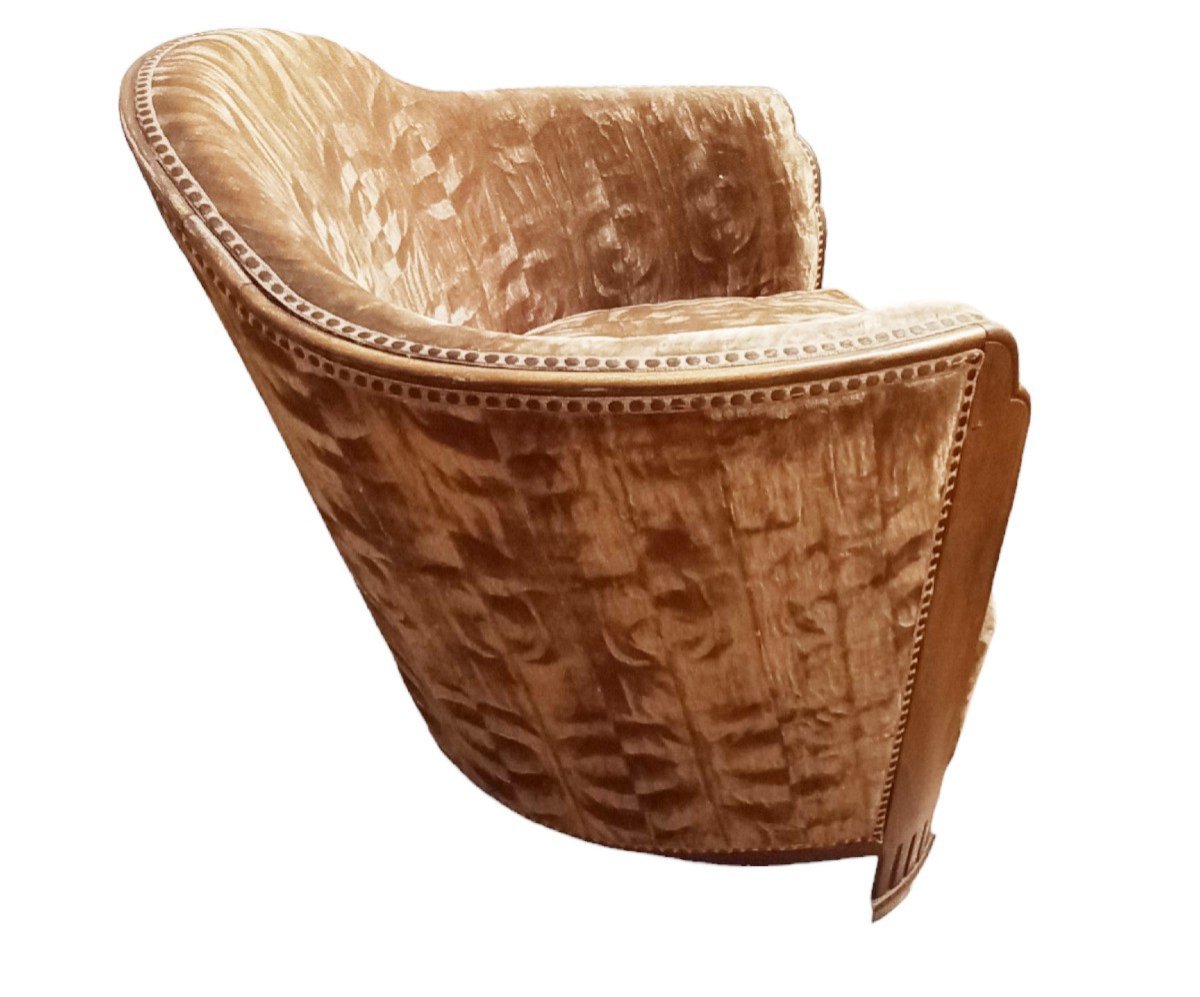 Fauteuils et Chauffeuses Art Déco 1930 En Acajou-photo-2