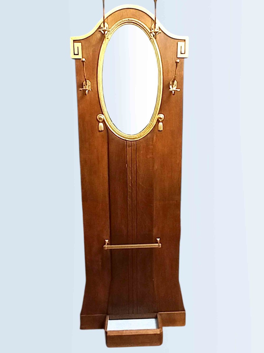 Art Deco Wardrobe, 1925, Gilded Wood And Bronze