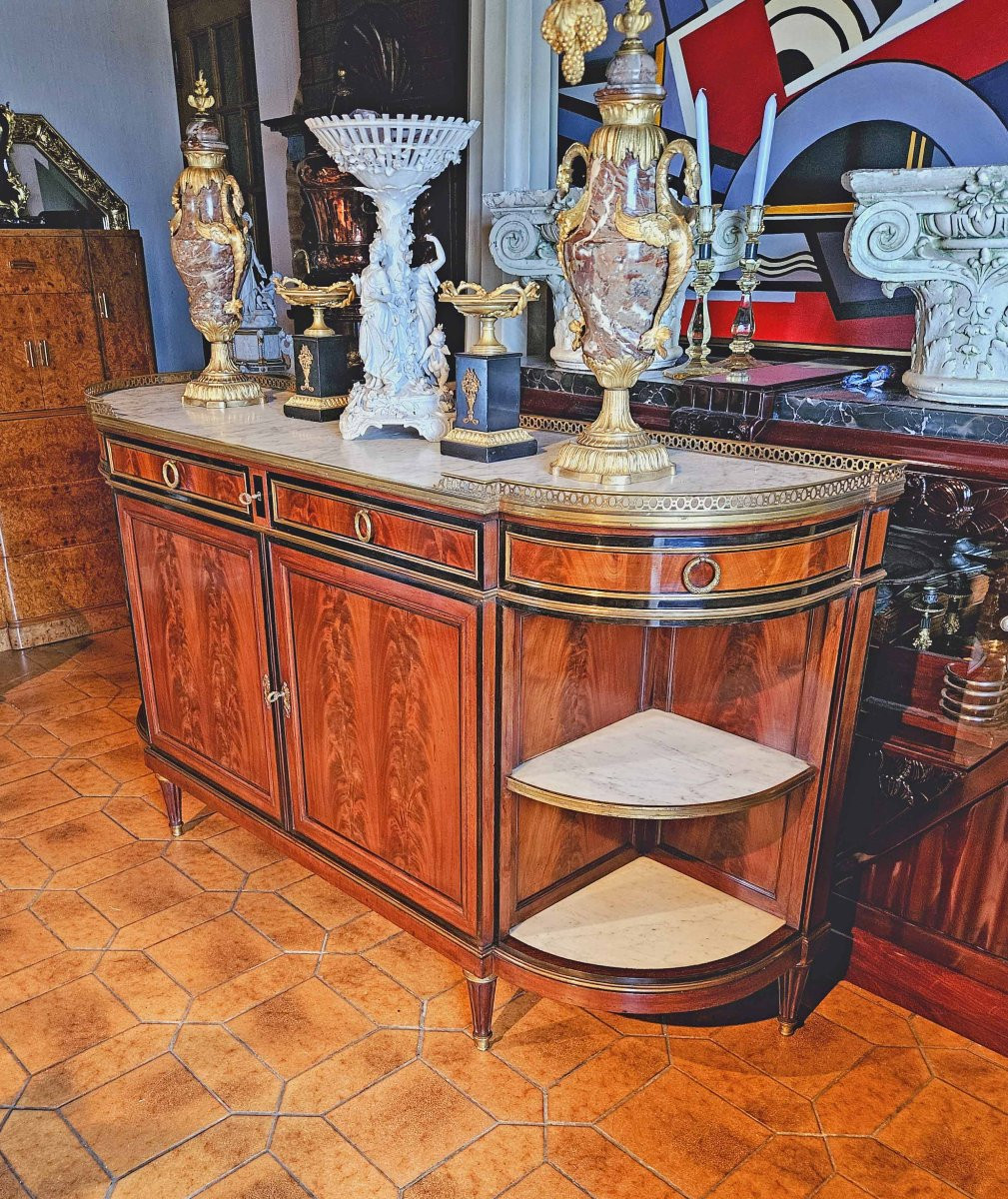  Buffet Desserte st Louis XVI Signé Mercier Frères Paris-photo-4