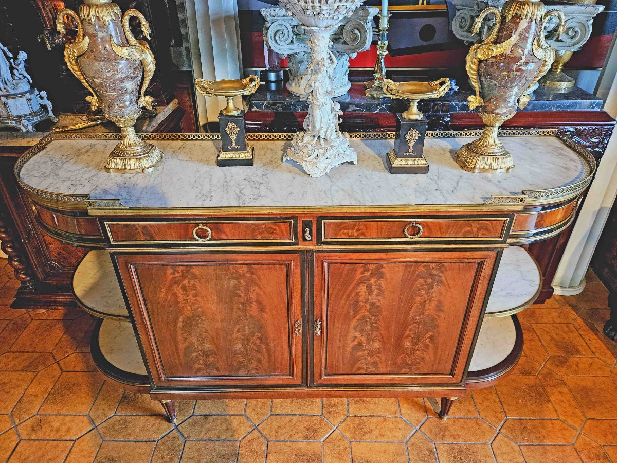  Buffet Desserte st Louis XVI Signé Mercier Frères Paris-photo-8