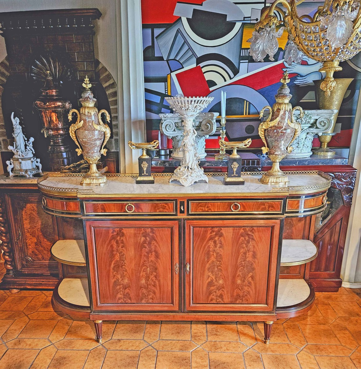  Buffet Desserte st Louis XVI Signé Mercier Frères Paris