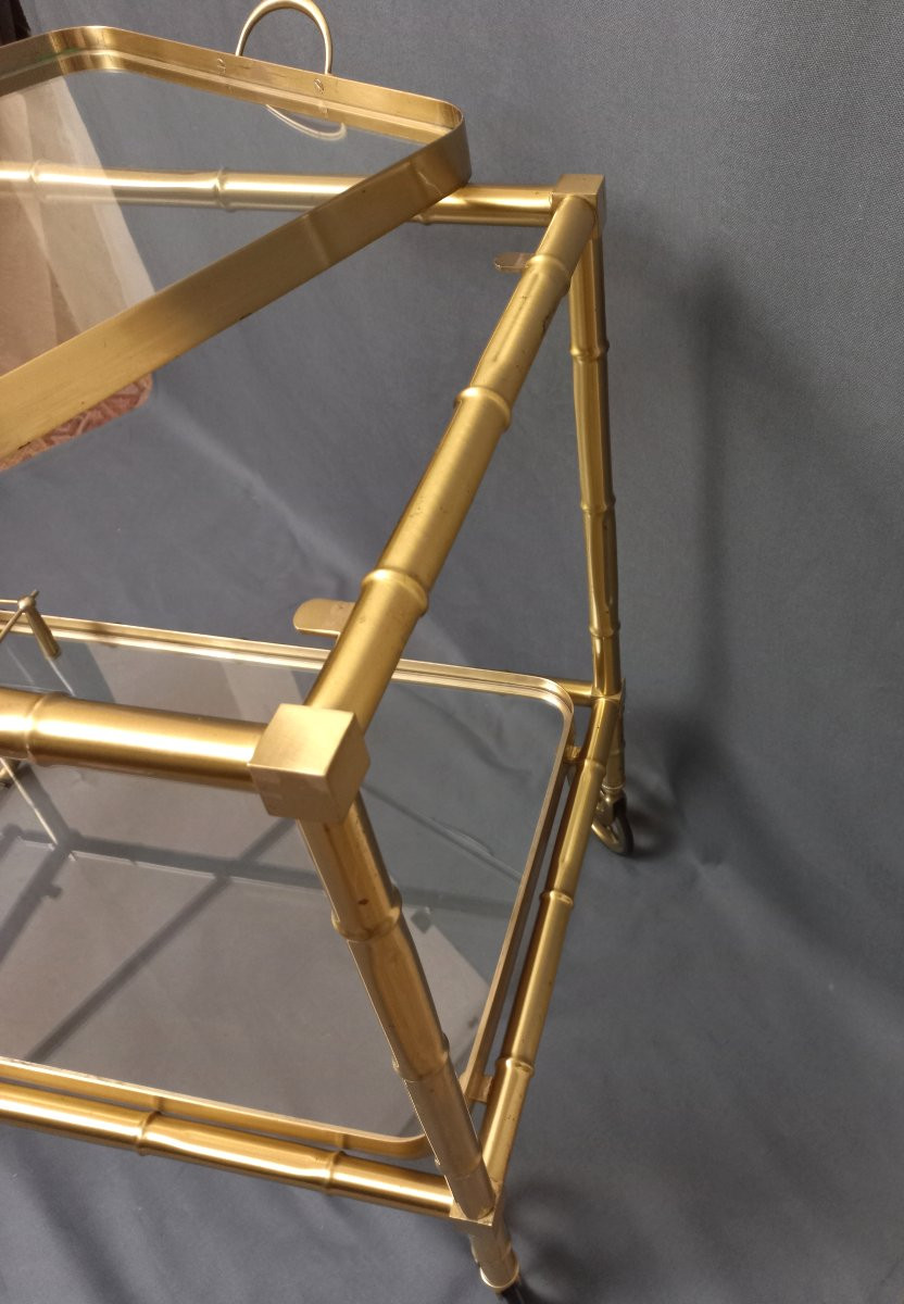 Rolling Bar In Bronze, Bamboo Style-photo-5