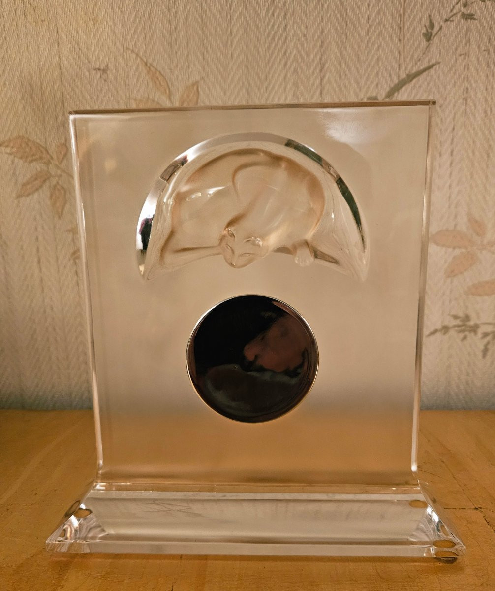 Lalique Cat Clock-photo-5