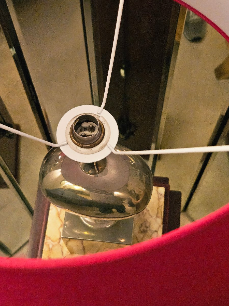 Lamp 70 By Philippe Barbier In Polished Steel-photo-1