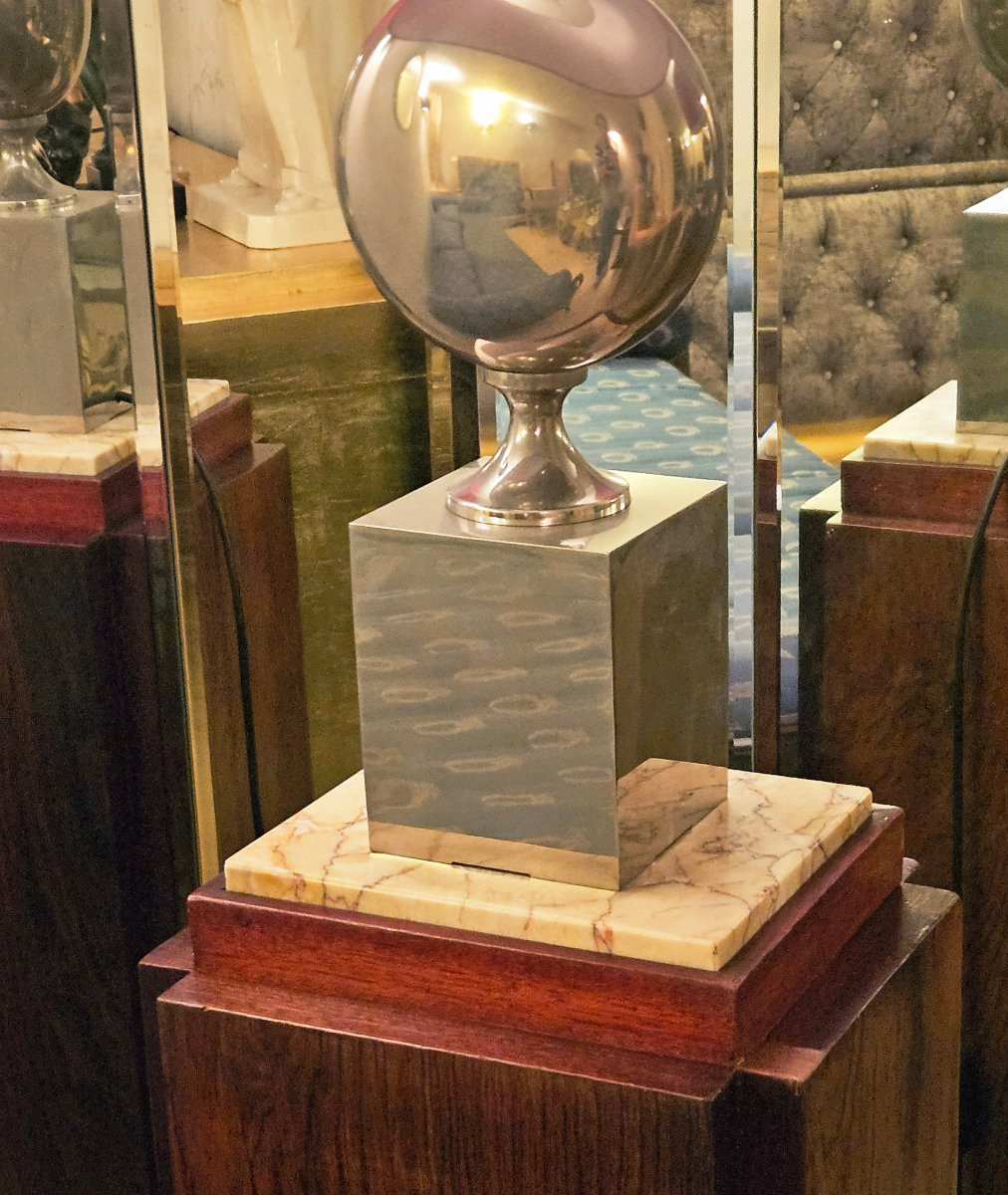 Lamp 70 By Philippe Barbier In Polished Steel-photo-6