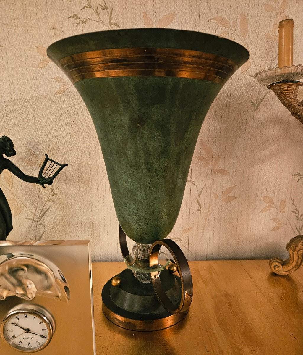 Etling Large Art Deco Cone Lamp -photo-1