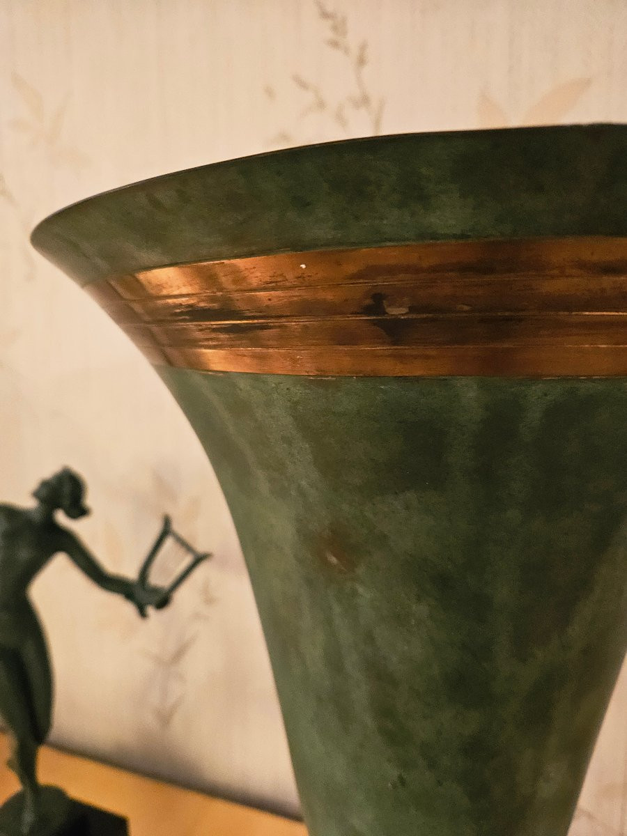 Etling Large Art Deco Cone Lamp -photo-2