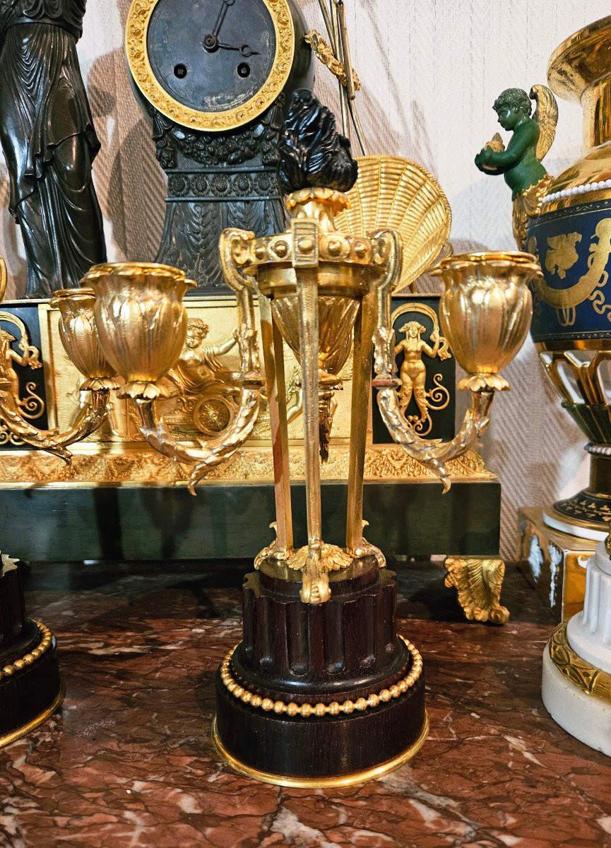Athenian Ormolu And Amaranth Candelabra-photo-2