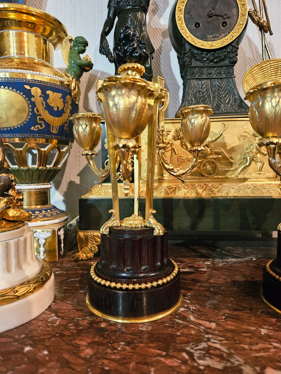 Athenian Ormolu And Amaranth Candelabra-photo-3