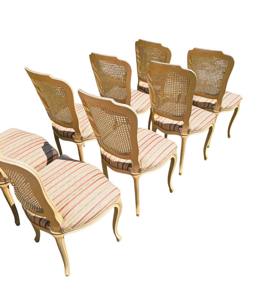 12 Dining Room Chairs In Lacquered Wood-photo-3