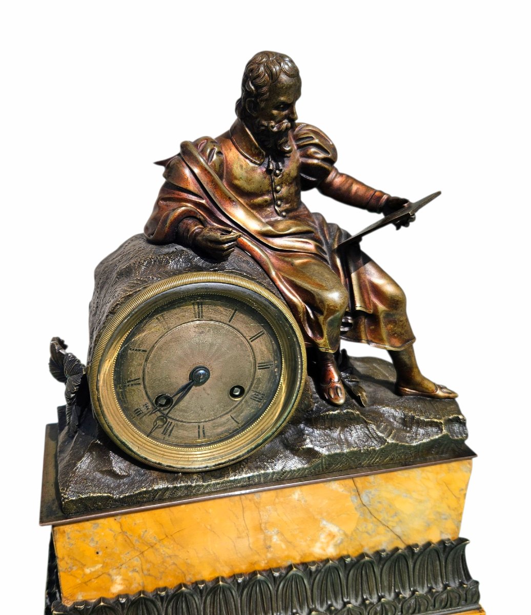 Pendule fig. Michel-Ange Charles X signée Pons 1827-photo-4