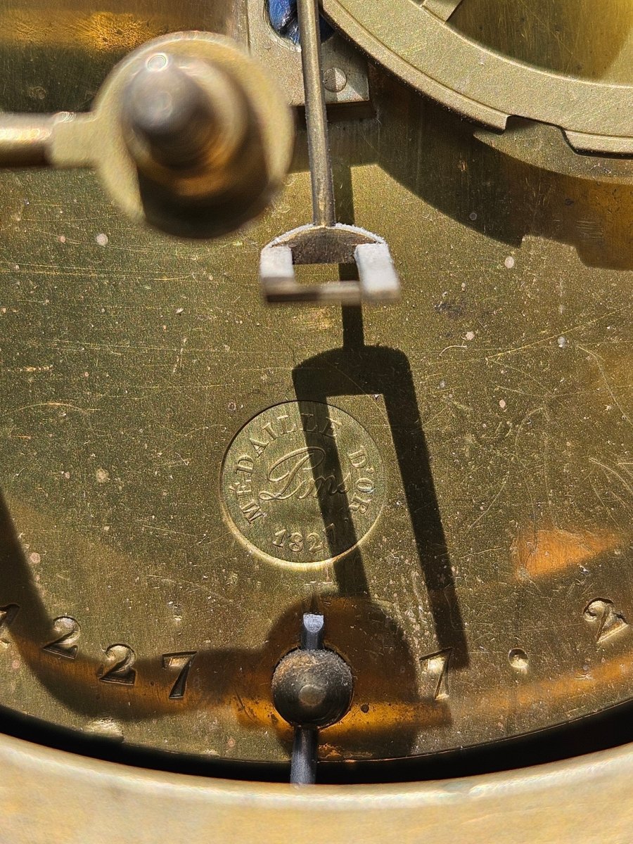 Pendule fig. Michel-Ange Charles X signée Pons 1827-photo-6