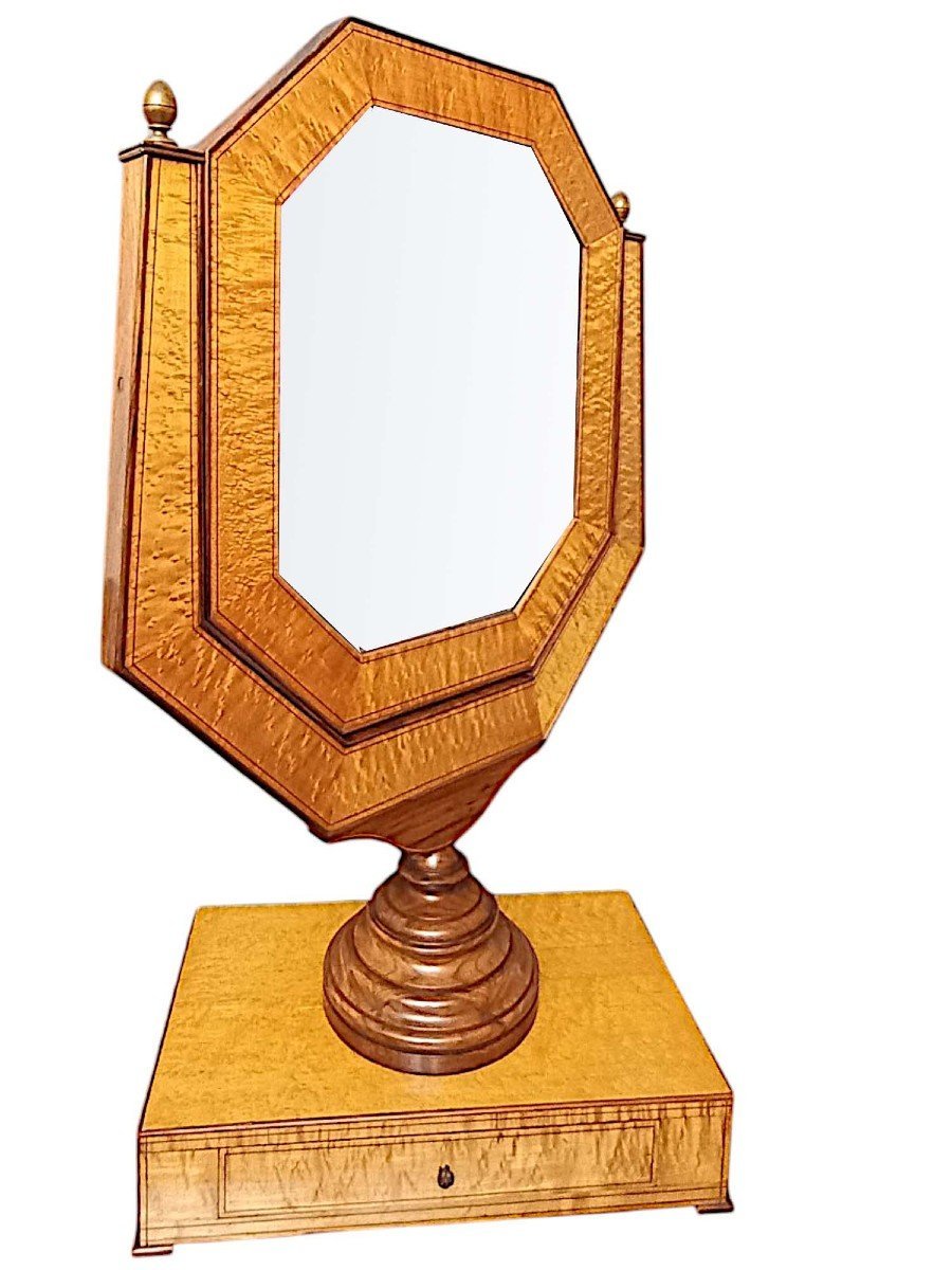 Psyché Charles X érable et palissandre H116 cm-photo-4