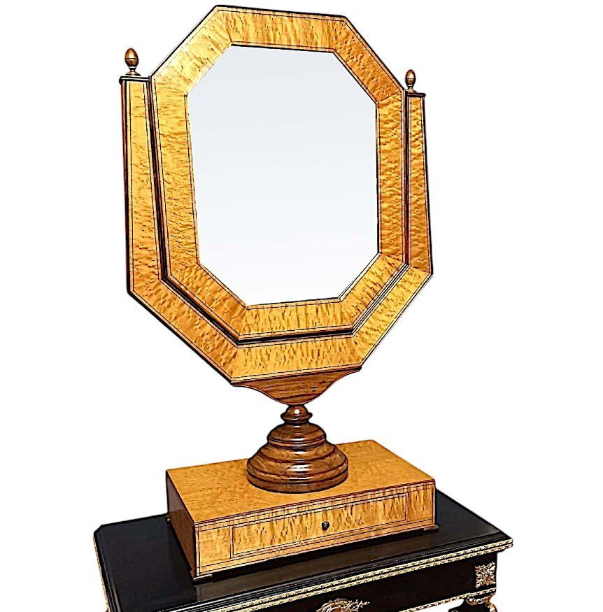Psyché Charles X érable et palissandre H116 cm-photo-4