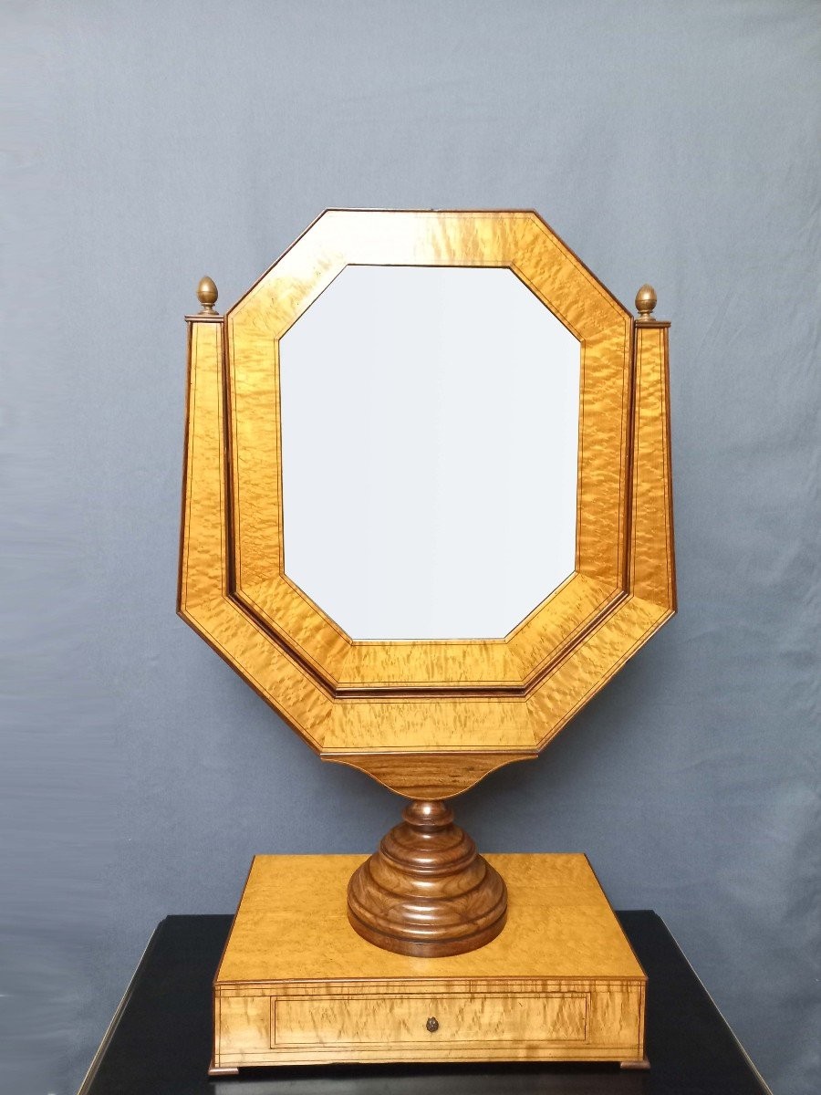 Psyché Charles X érable et palissandre H116 cm