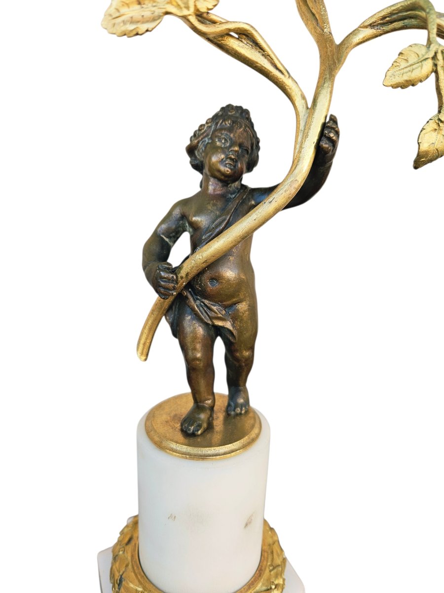 Candélabres aux putti époque début XIXème-photo-2