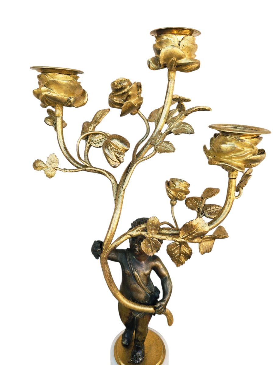 Candélabres aux putti époque début XIXème-photo-6