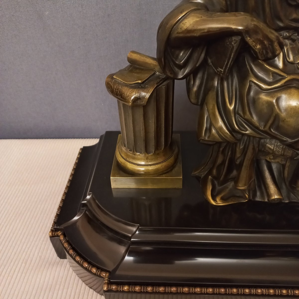 Large Bronze Sculpture, Figure In The Classical Style, Late 19th Century-photo-2