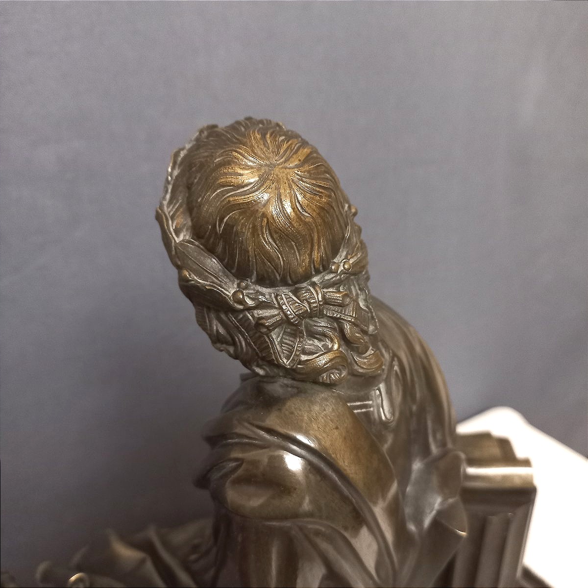 Large Bronze Sculpture, Figure In The Classical Style, Late 19th Century-photo-1