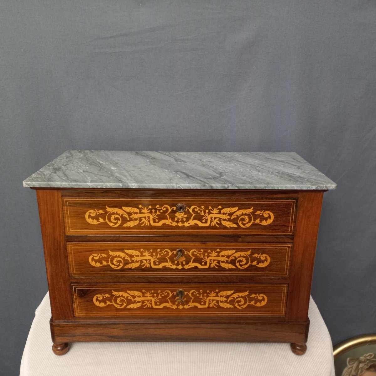 Petite commode Charles X  L 65 x H 46 cm-photo-2
