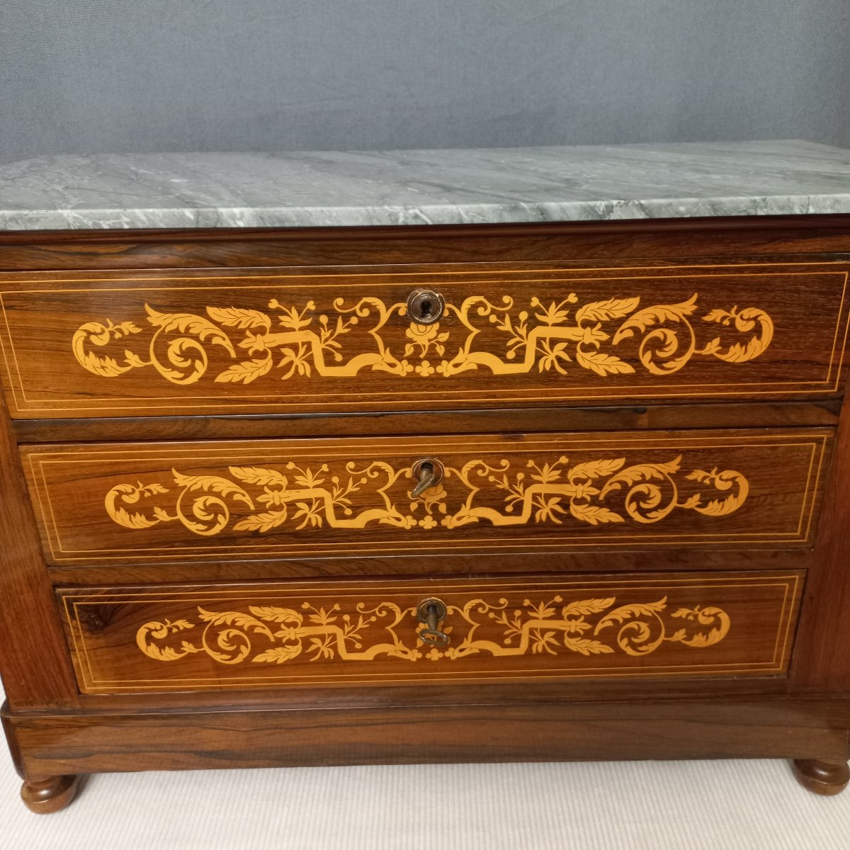 Petite commode Charles X  L 65 x H 46 cm-photo-3