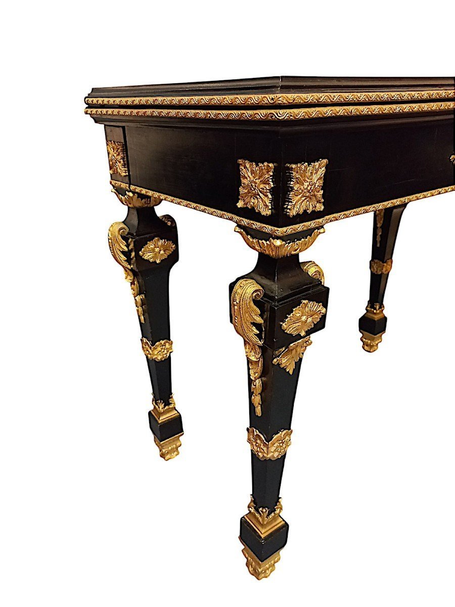 Table à Jeux Louis XIV d'époque Napoléon III-photo-2