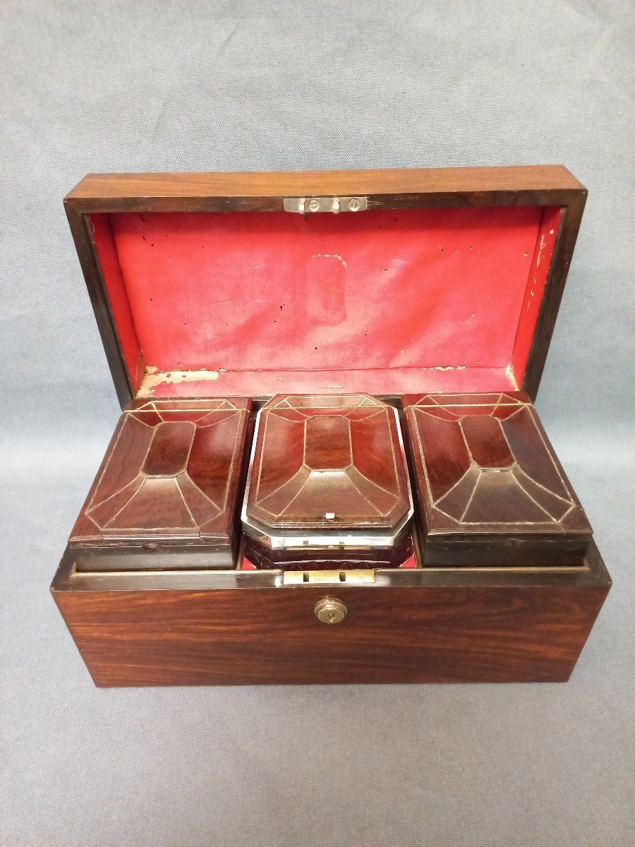 Crystal And Silver Tea Box 