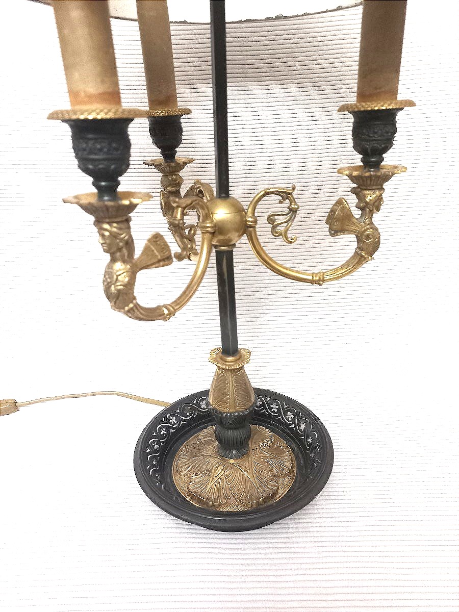 "bouillotte" Cariatides Lamp By Gagneau Paris, Founded In 1800-photo-1