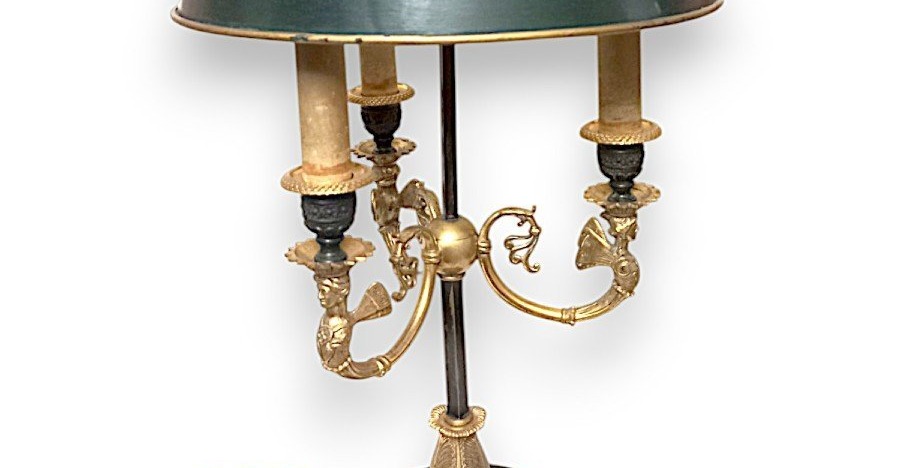 "bouillotte" Cariatides Lamp By Gagneau Paris, Founded In 1800-photo-3