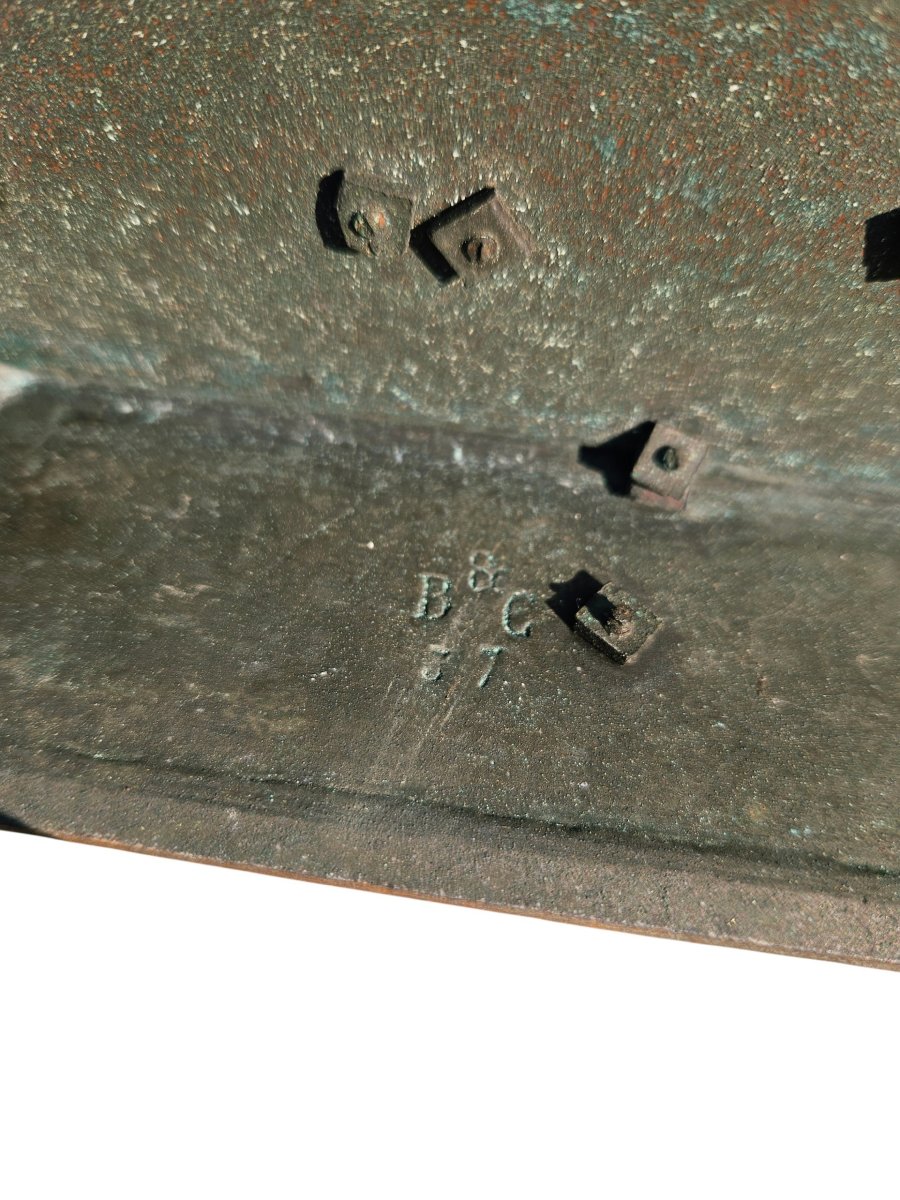 Paire de Grands Chenets "aux faunes" St Louis XVI  Bronze Doré - XIXe Siècle-photo-5