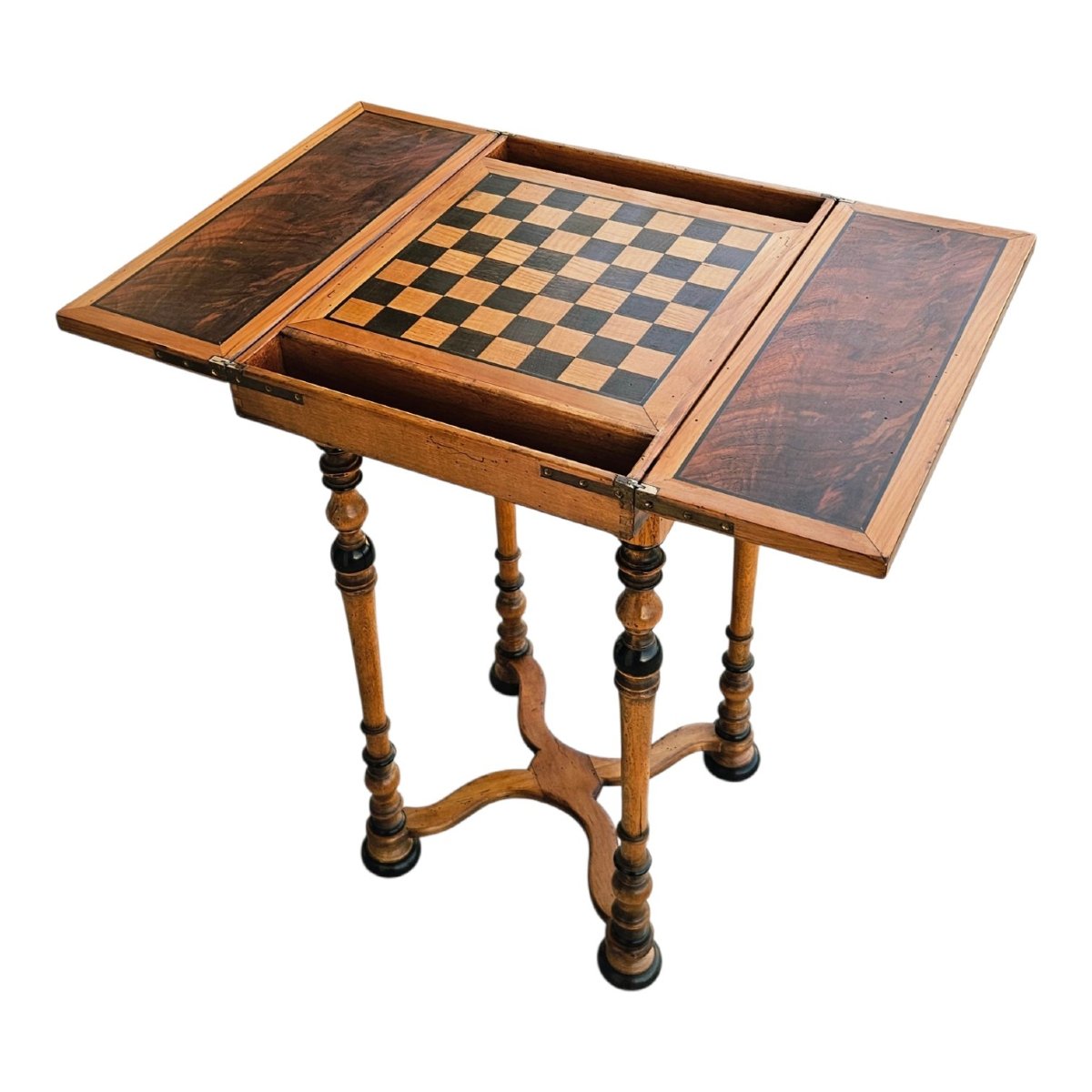 St. Louis XIV Side Table In The Shape Of A Chess Set, Stamped By A Parisian Workshop-photo-4