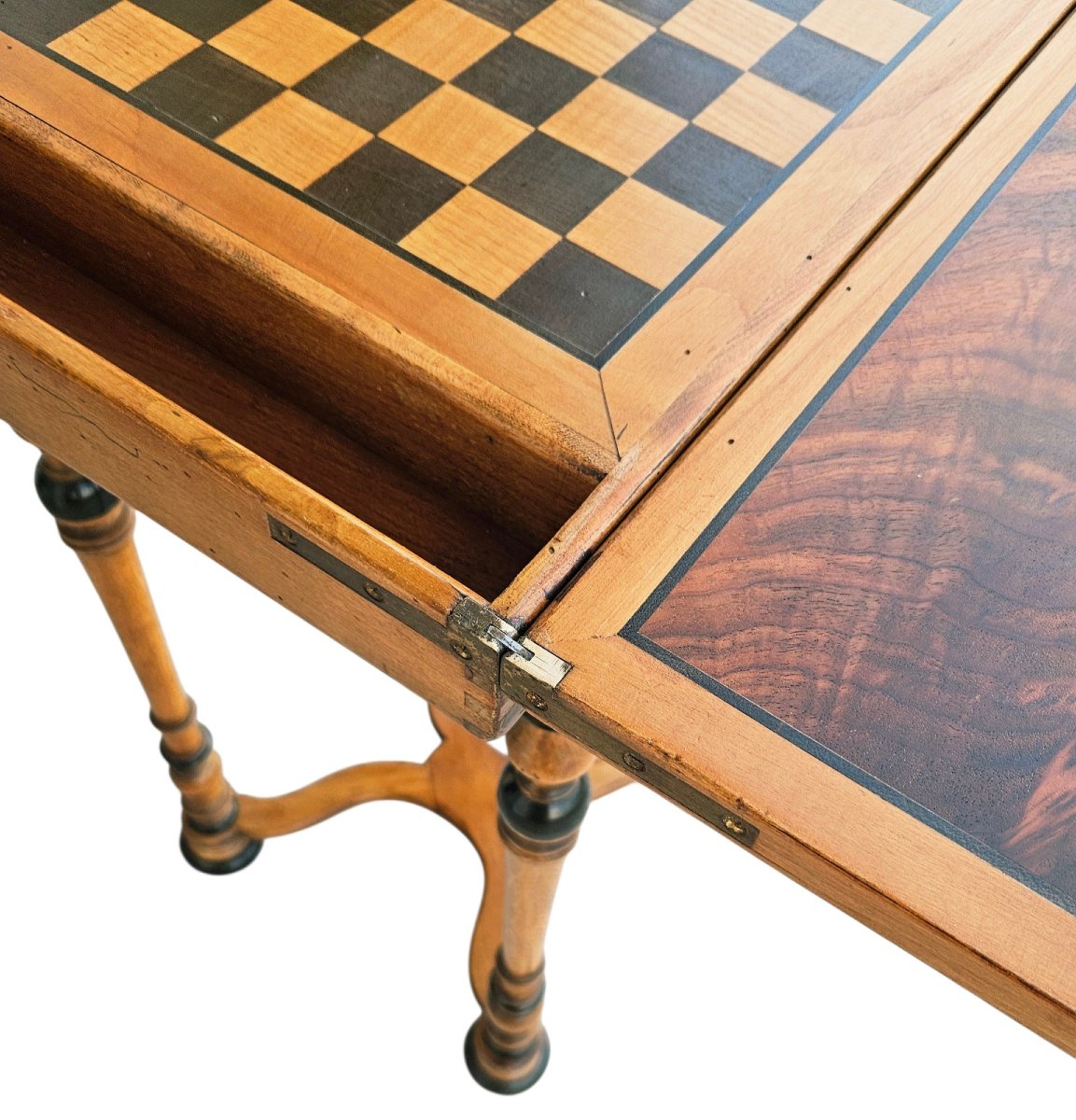 St. Louis XIV Side Table In The Shape Of A Chess Set, Stamped By A Parisian Workshop-photo-5