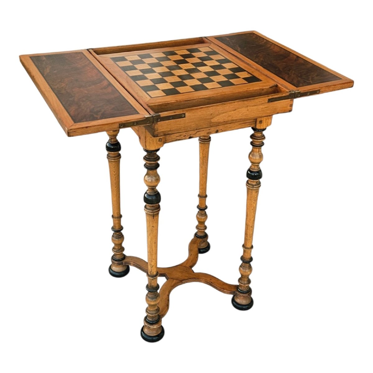 St. Louis XIV Side Table In The Shape Of A Chess Set, Stamped By A Parisian Workshop