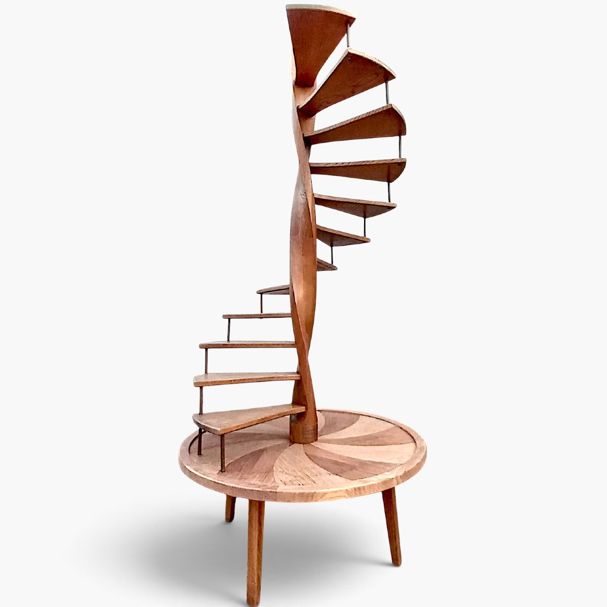 Escalier hélicoïdal décoratif H 228cm diam 100cm-photo-5