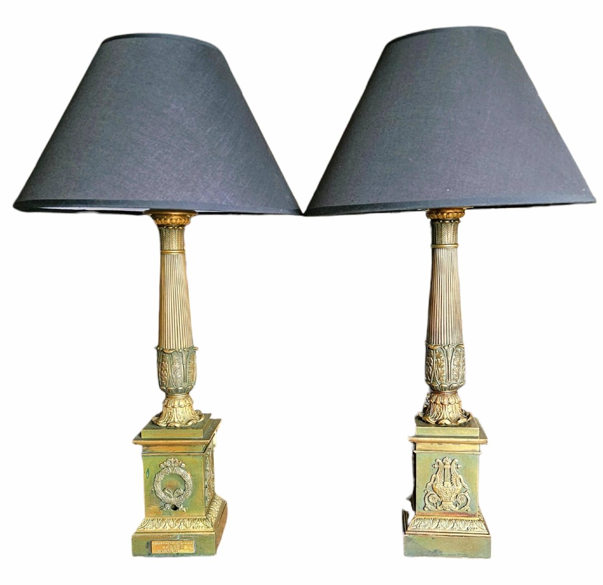 Pair Of "carcel" Lamps By Gotten. Circa 1840-photo-3