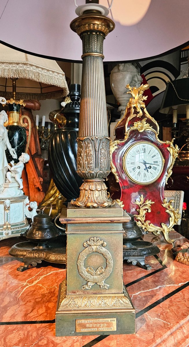 Pair Of "carcel" Lamps By Gotten. Circa 1840-photo-7