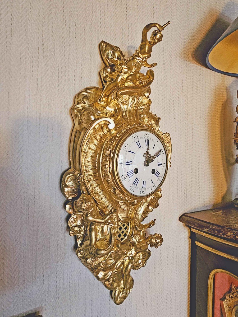 Cartel Bronze Doré d'après Nicolas Le Sueur et Henri-Camille de Beringhen-photo-3