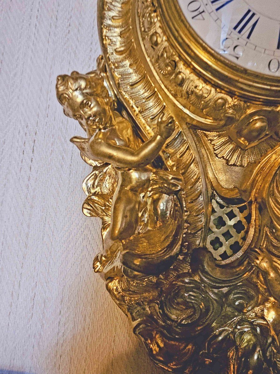 Cartel Bronze Doré d'après Nicolas Le Sueur et Henri-Camille de Beringhen-photo-4