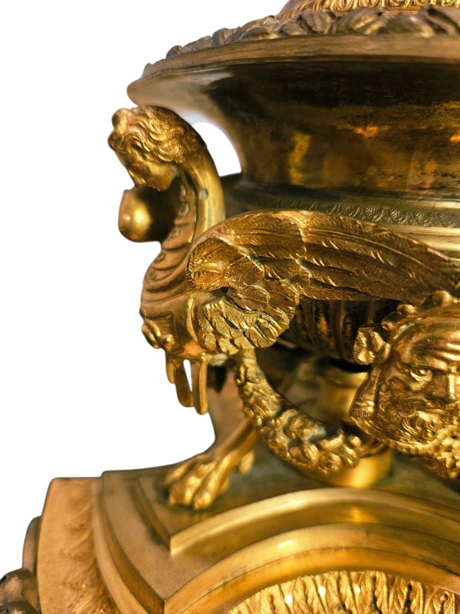 Coupe centre de table bronze double patine XIXe siècle-photo-2